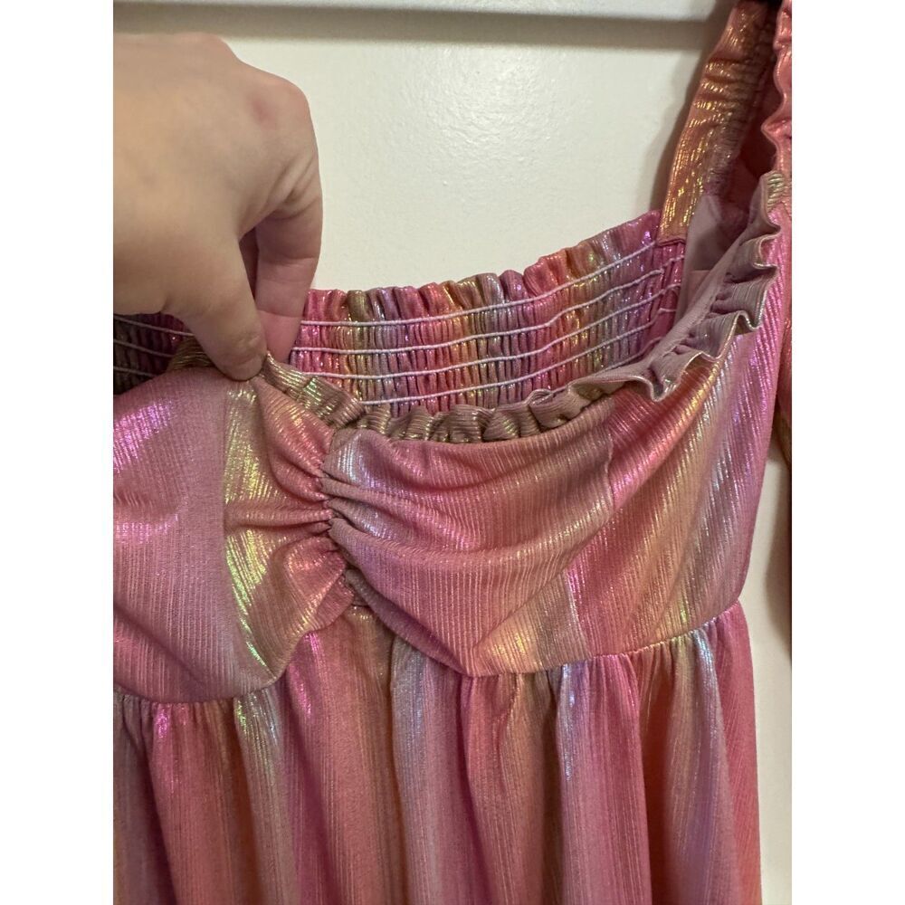 Show Me Your Mumu Downtown Rainbow Pink Tunic Mini Dress Size Small Women's - Picture 8 of 9